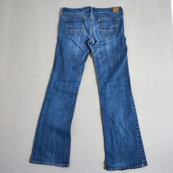American Eagle jeans women's size 6 Long denim blue Favorite Boyfriend Boot cut - Picture 3 of 14